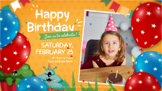 Cool Birthday Party Invitation Video